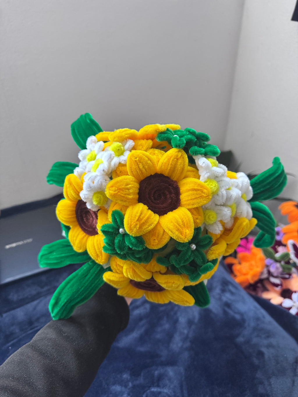 Handmade Crochet Sunflower Bouquet | Knitted Flower Gift for Special Occasions