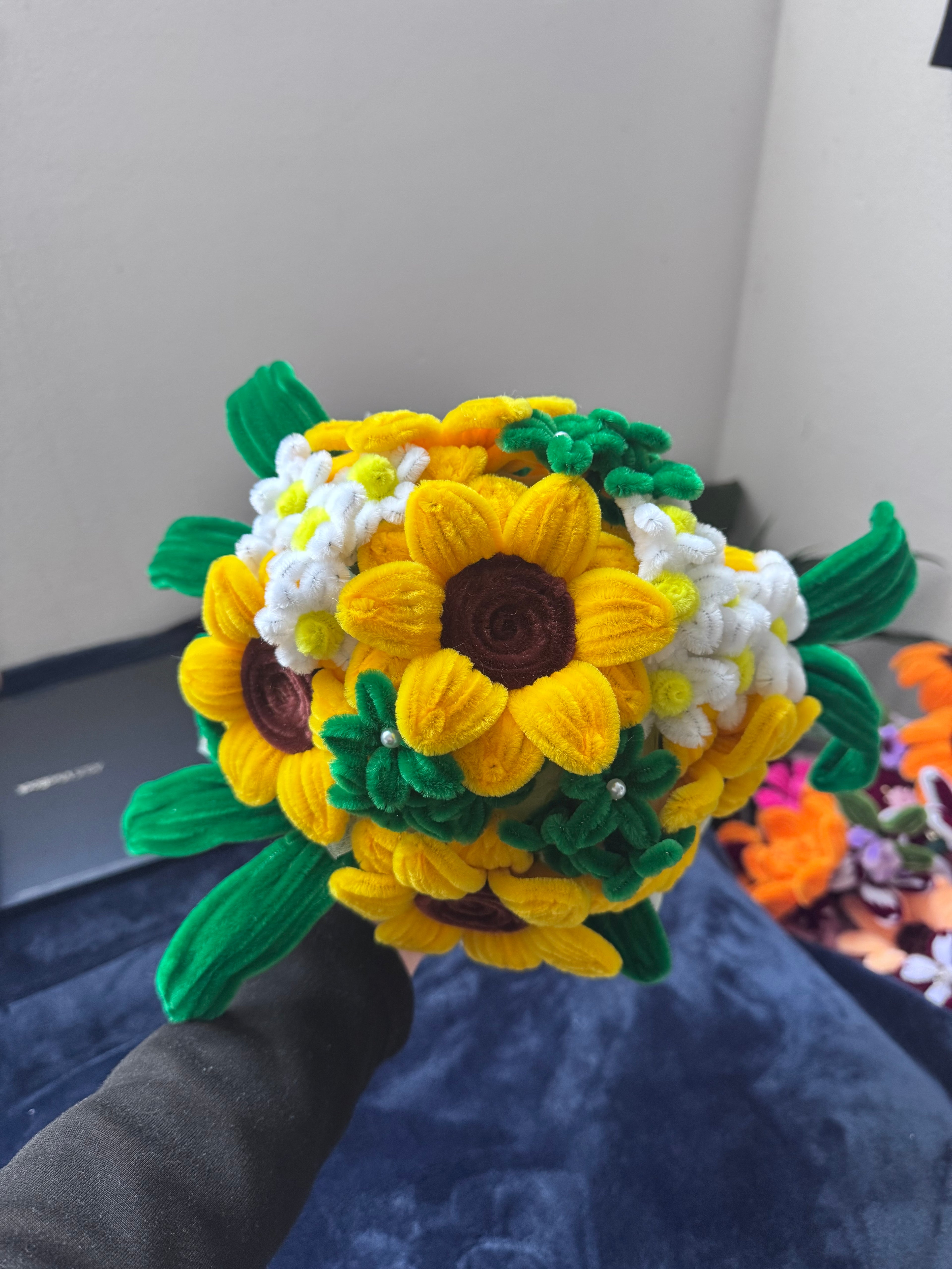 Handmade Crochet Sunflower Bouquet | Knitted Flower Gift for Special Occasions