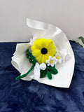 Minimalist Yellow Sunflower Pipe Cleaner Bouquet