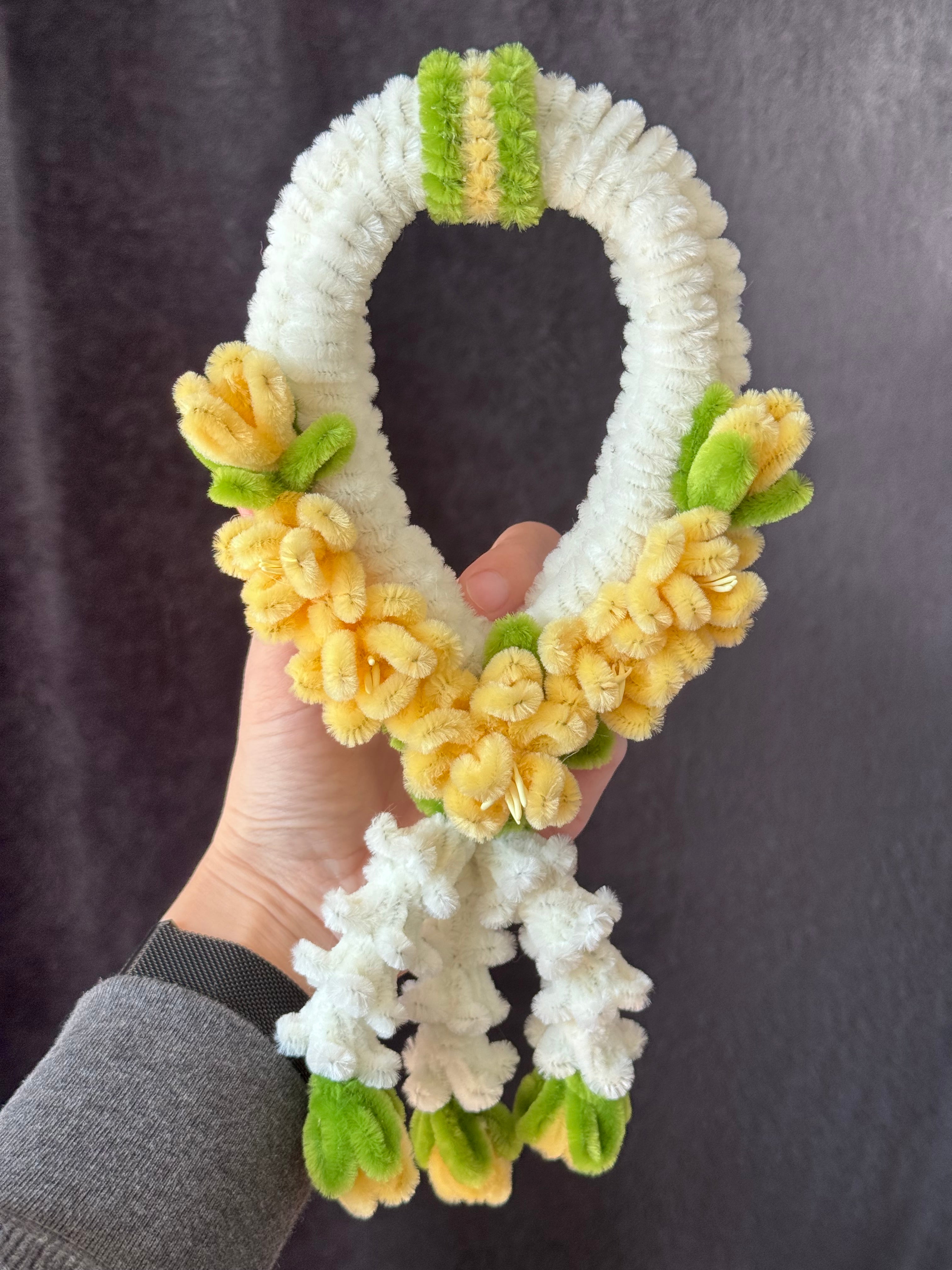 Handmade Yellow Floral Wreath / Garland