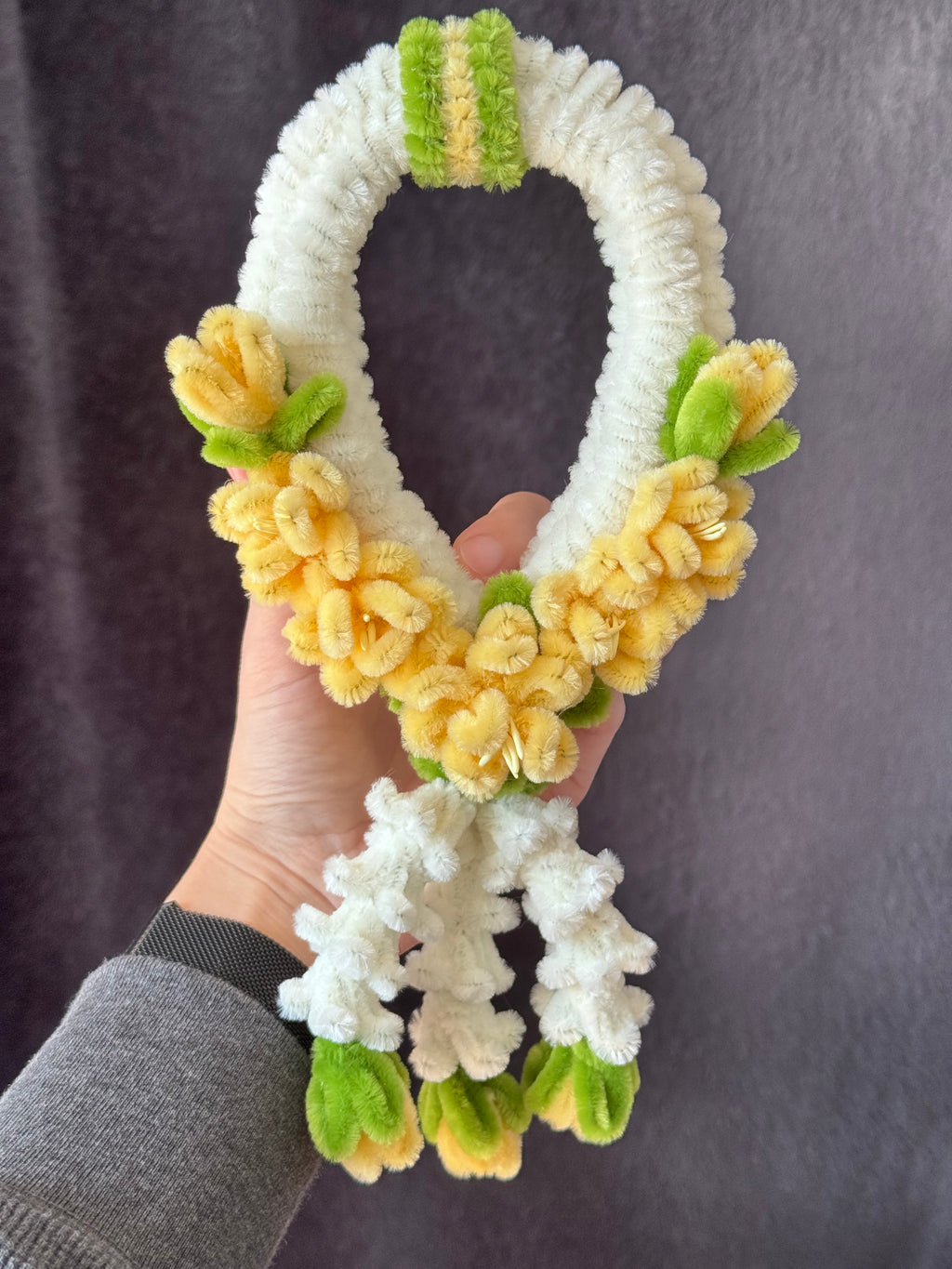 Handmade Yellow Floral Wreath / Garland