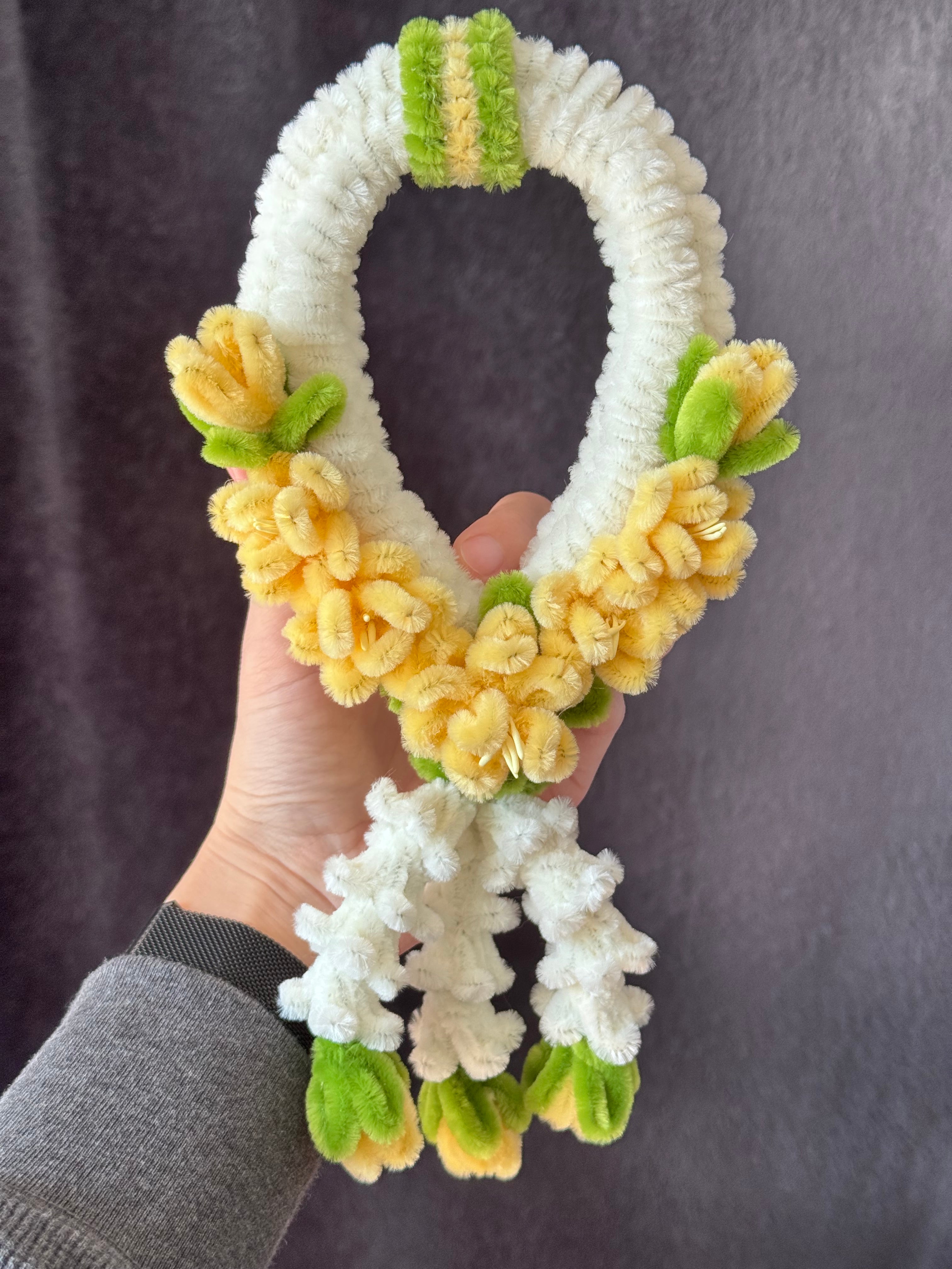 Handmade Yellow Floral Wreath / Garland