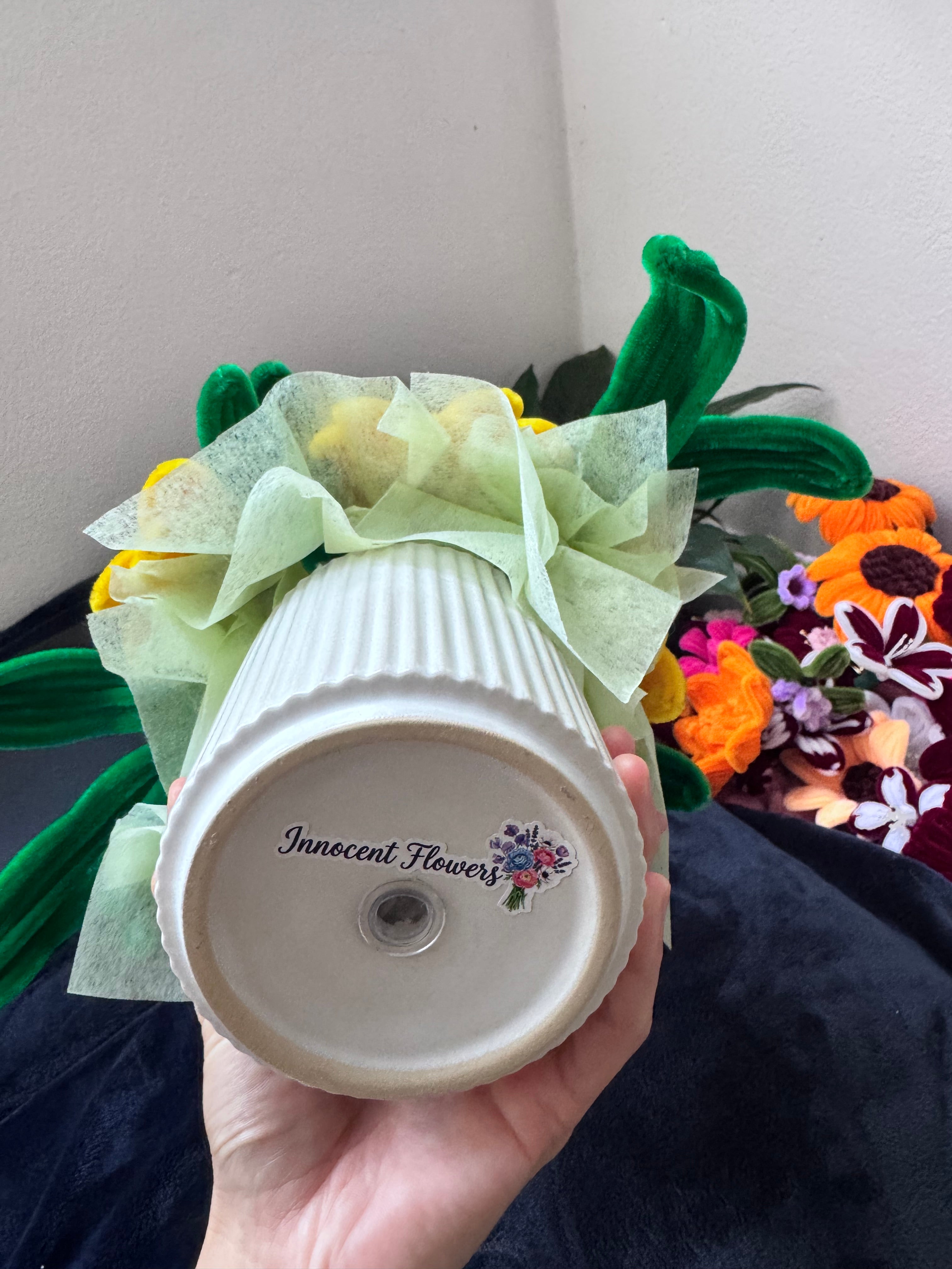 Handmade Crochet Sunflower Bouquet | Knitted Flower Gift for Special Occasions
