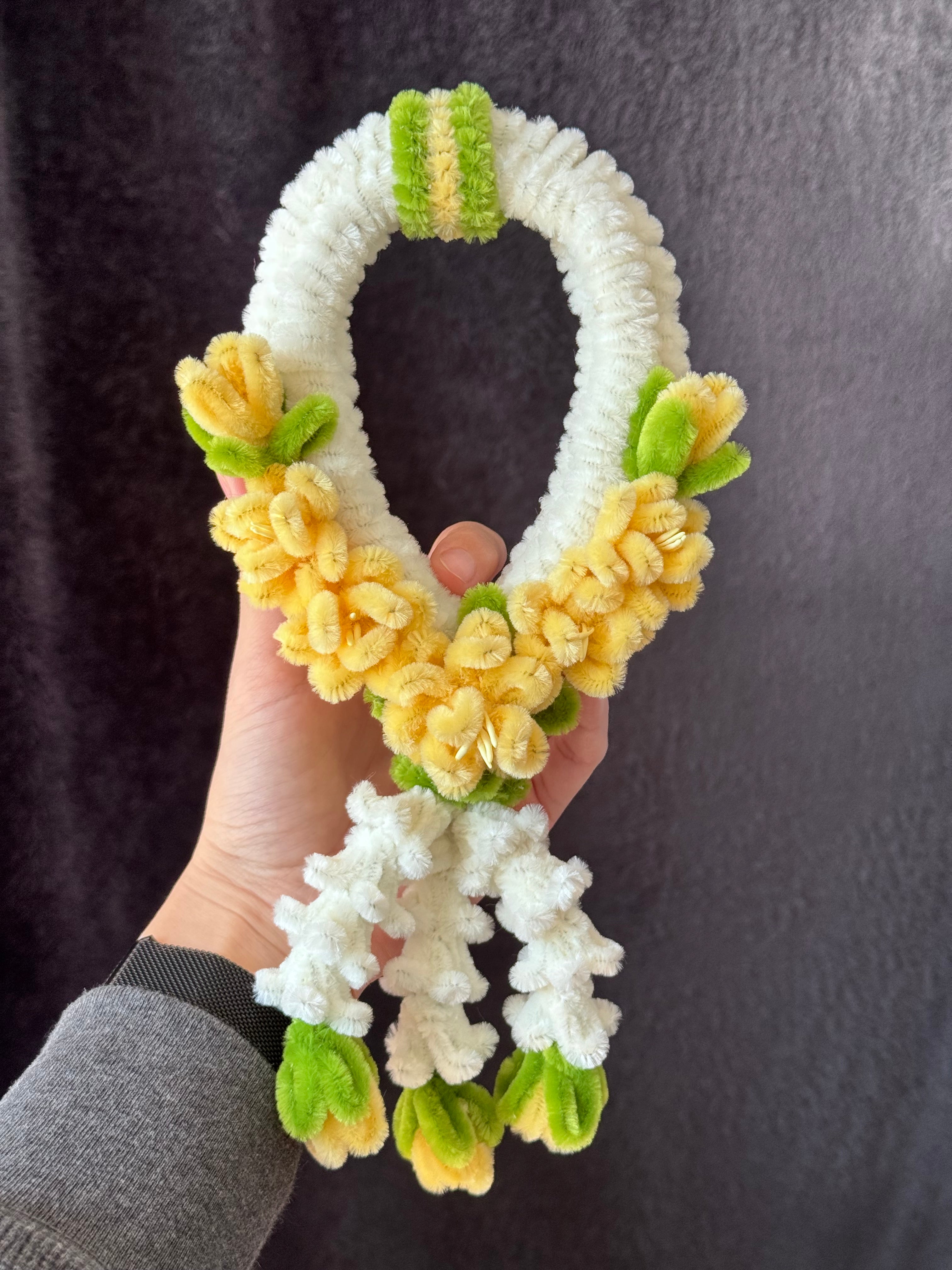 Handmade Yellow Floral Wreath / Garland