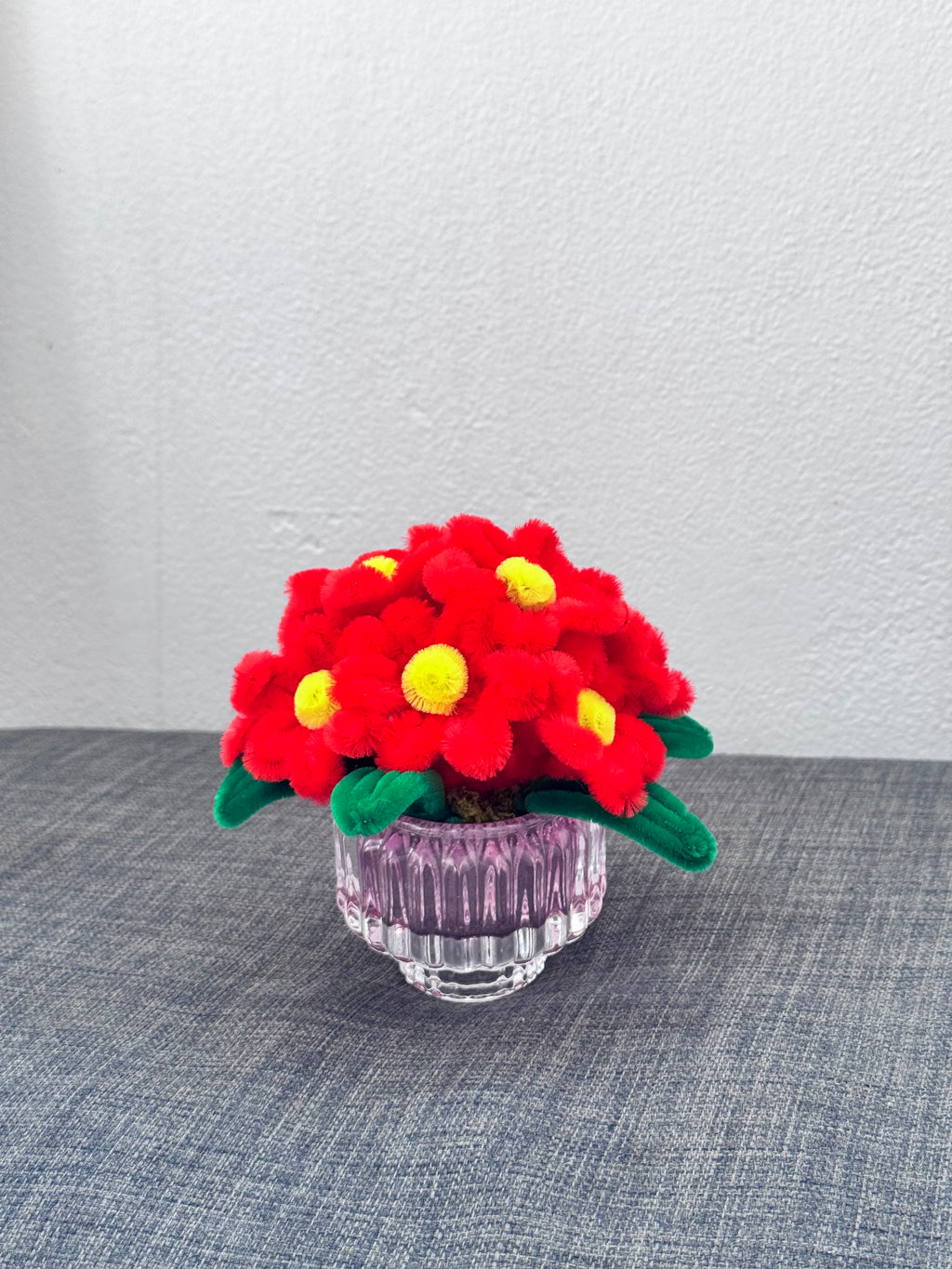 Eternal Red Velvet Flowers in Mini Pot