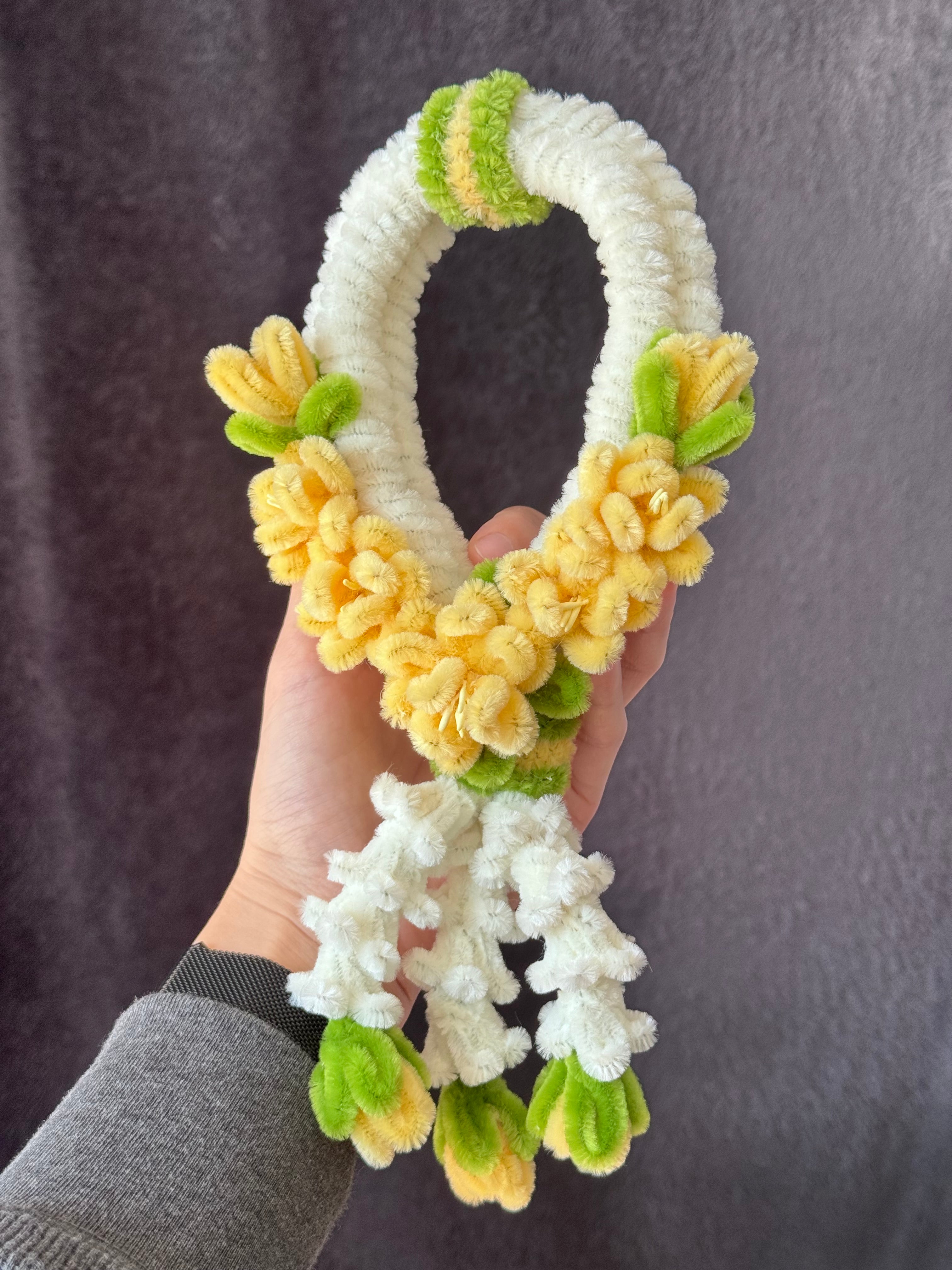 Handmade Yellow Floral Wreath / Garland